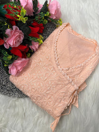 Dobby Cotton Angrakha Handworked Bhawna special - chikankariofficial