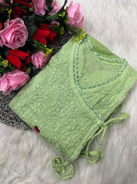 Dobby Cotton Angrakha Handworked Bhawna special - chikankariofficial