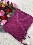 Dobby Cotton Angrakha Handworked Bhawna special - chikankariofficial