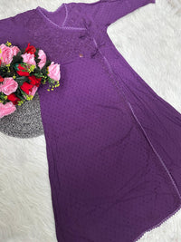 Dobby Cotton Angrakha Handworked Bhawna special - chikankariofficial