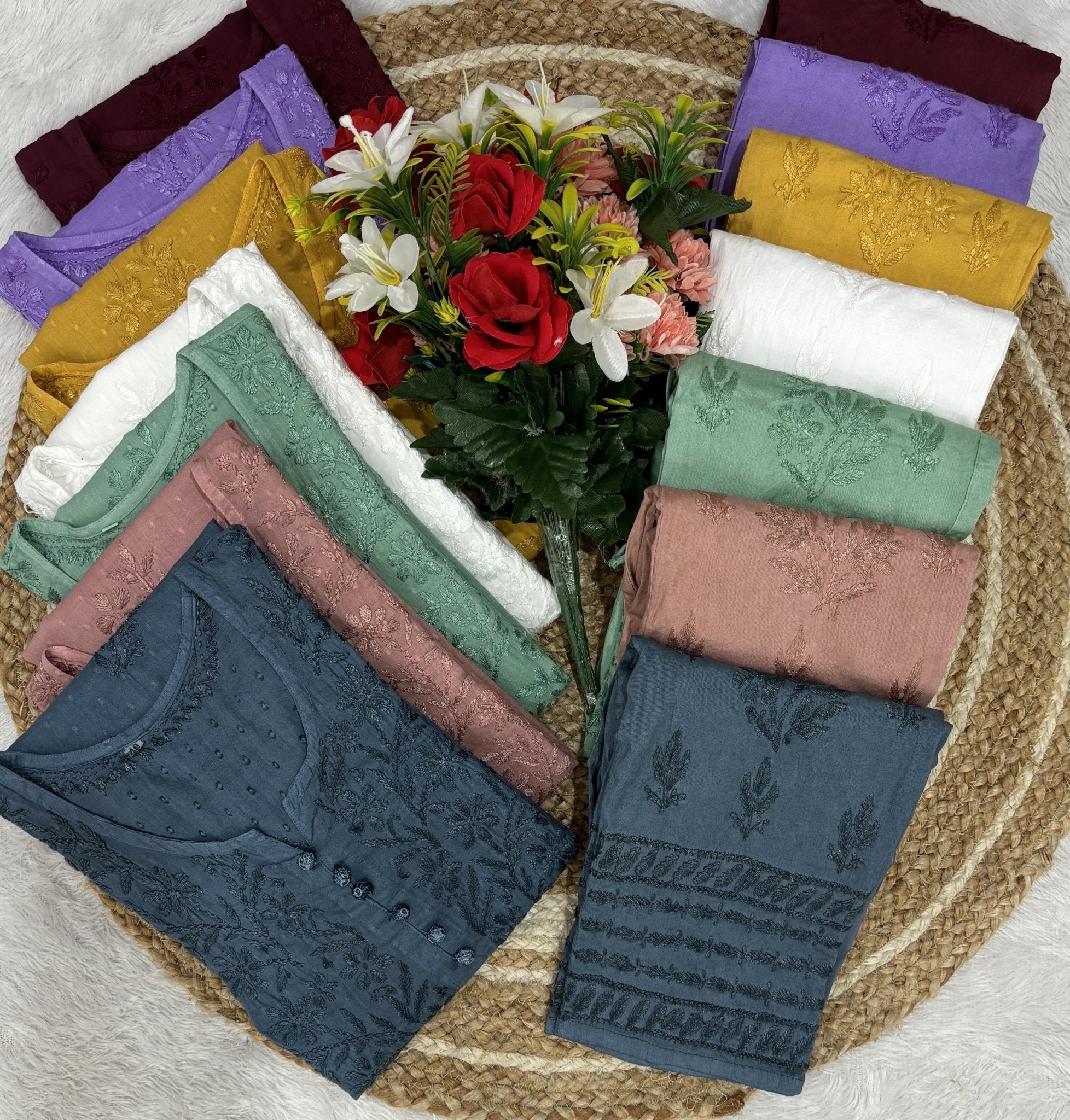 Dobby Cotton Co - ord Sets - chikankariofficial