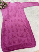 Dobby Cotton Heavy Embroidery Handwork Crochet lays - chikankariofficial