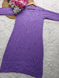 Dyed Straight Fit Modal Kurtas - chikankariofficial