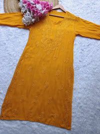 Dyed Straight Fit Modal Kurtas - chikankariofficial