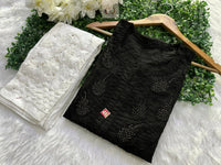 Elegant Chanderi With Muqaish Work - chikankariofficial