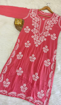Elegant Modal Soft chikankari kurta - chikankariofficial