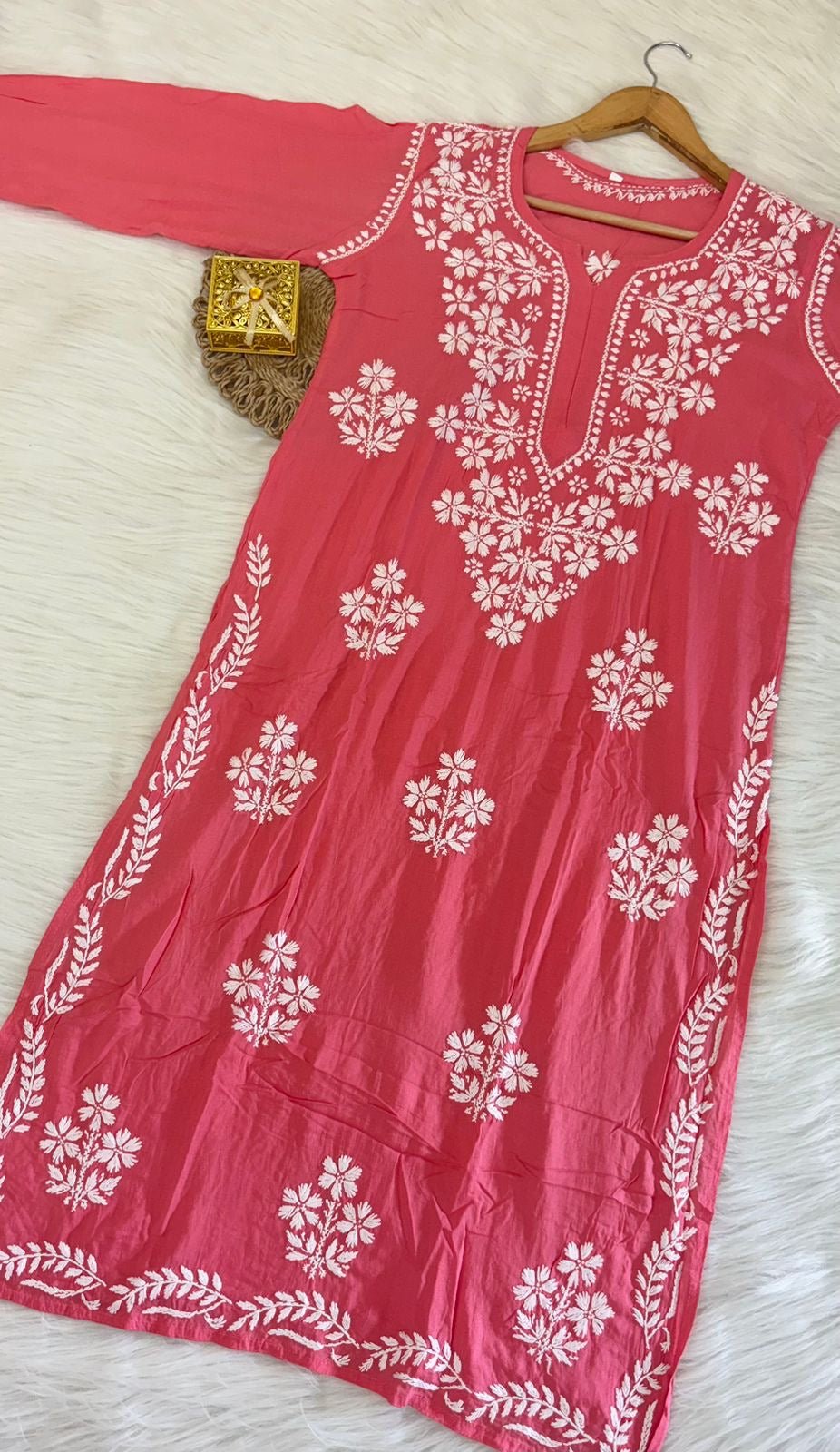 Elegant Modal Soft chikankari kurta