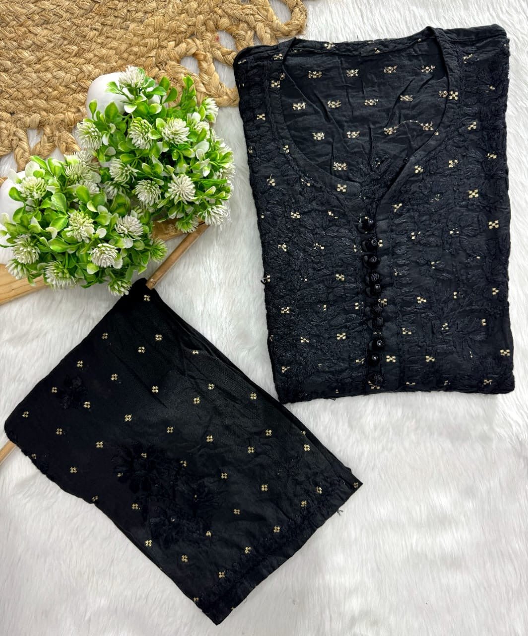 Exclusive chanderi A New Concept In chanderi kurti with Palazzo Roshni Special - chikankariofficial