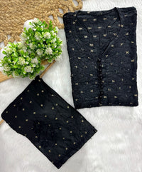 Exclusive chanderi A New Concept In chanderi kurti with Palazzo Roshni Special - chikankariofficial