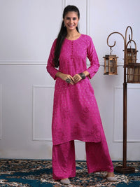 Exclusive chanderi A New Concept In chanderi kurti with Palazzo Roshni Special - chikankariofficial