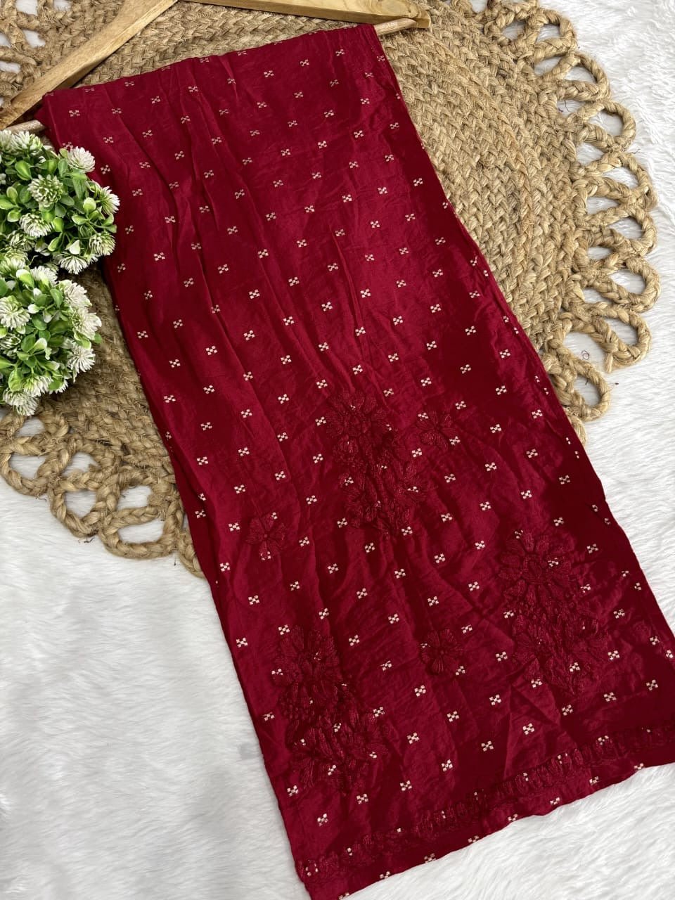 Exclusive chanderi A New Concept In chanderi kurti with Palazzo Roshni Special - chikankariofficial