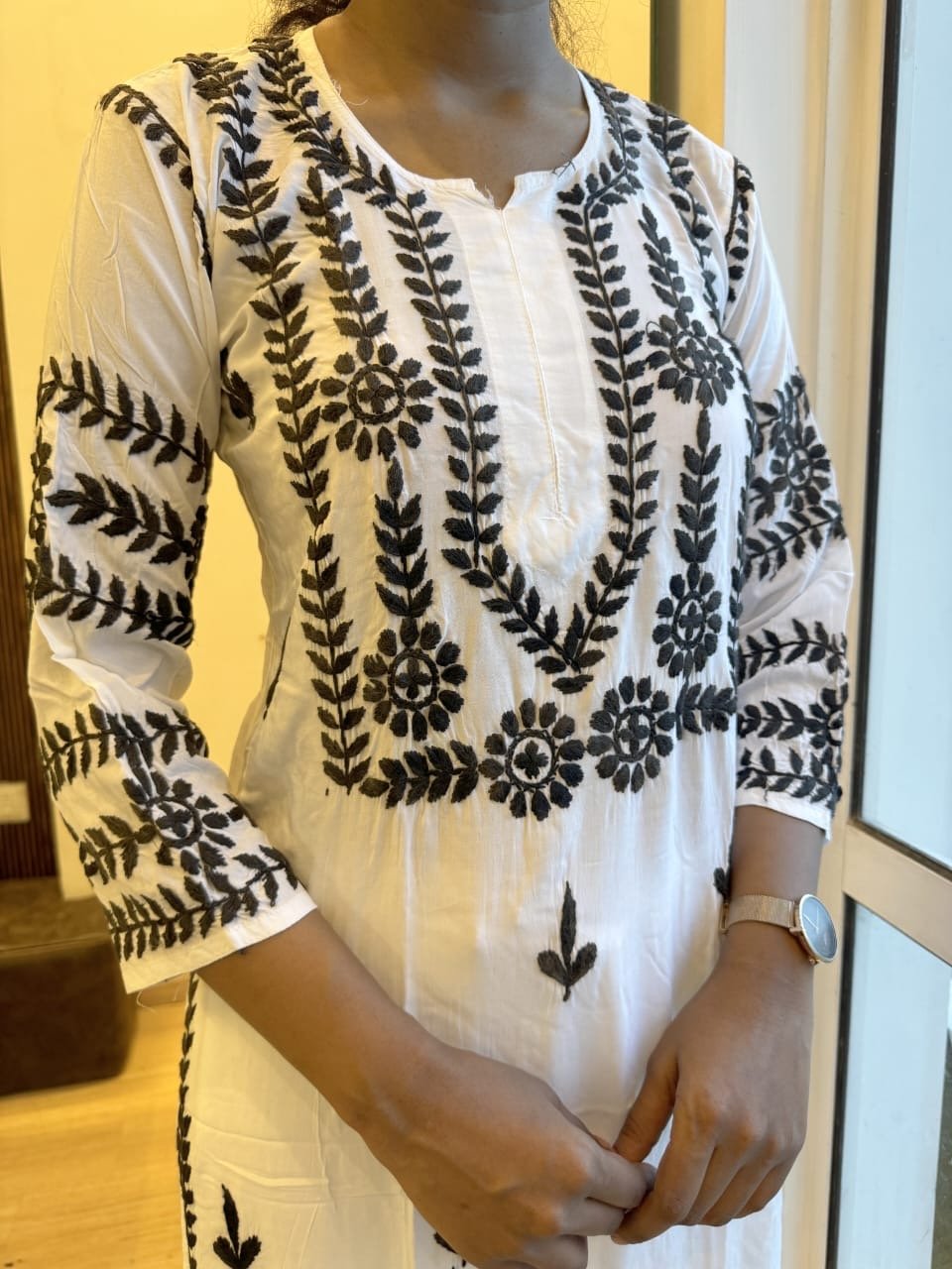 Exclusive Chikankari B&W Combo