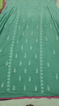 Exclusive Dobby Cotton Gown - chikankariofficial