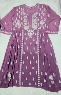 Exclusive Dobby Cotton Gown - chikankariofficial