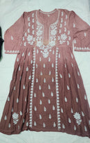 Exclusive Dobby Cotton Gown - chikankariofficial