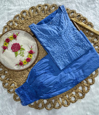 Exclusive Dobby Cotton ombre short Afghani Pair - chikankariofficial