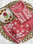 Exclusive DOBBY Nyra Cut kurti & pant in a combination of matching Set - chikankariofficial