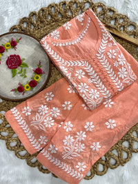 Exclusive DOBBY Nyra Cut kurti & pant in a combination of matching Set - chikankariofficial