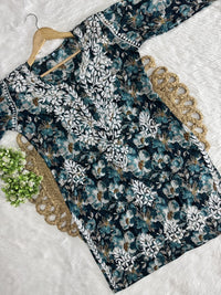 Exclusive Mul Cotton New Concept In short kurti with Garara set - chikankariofficial