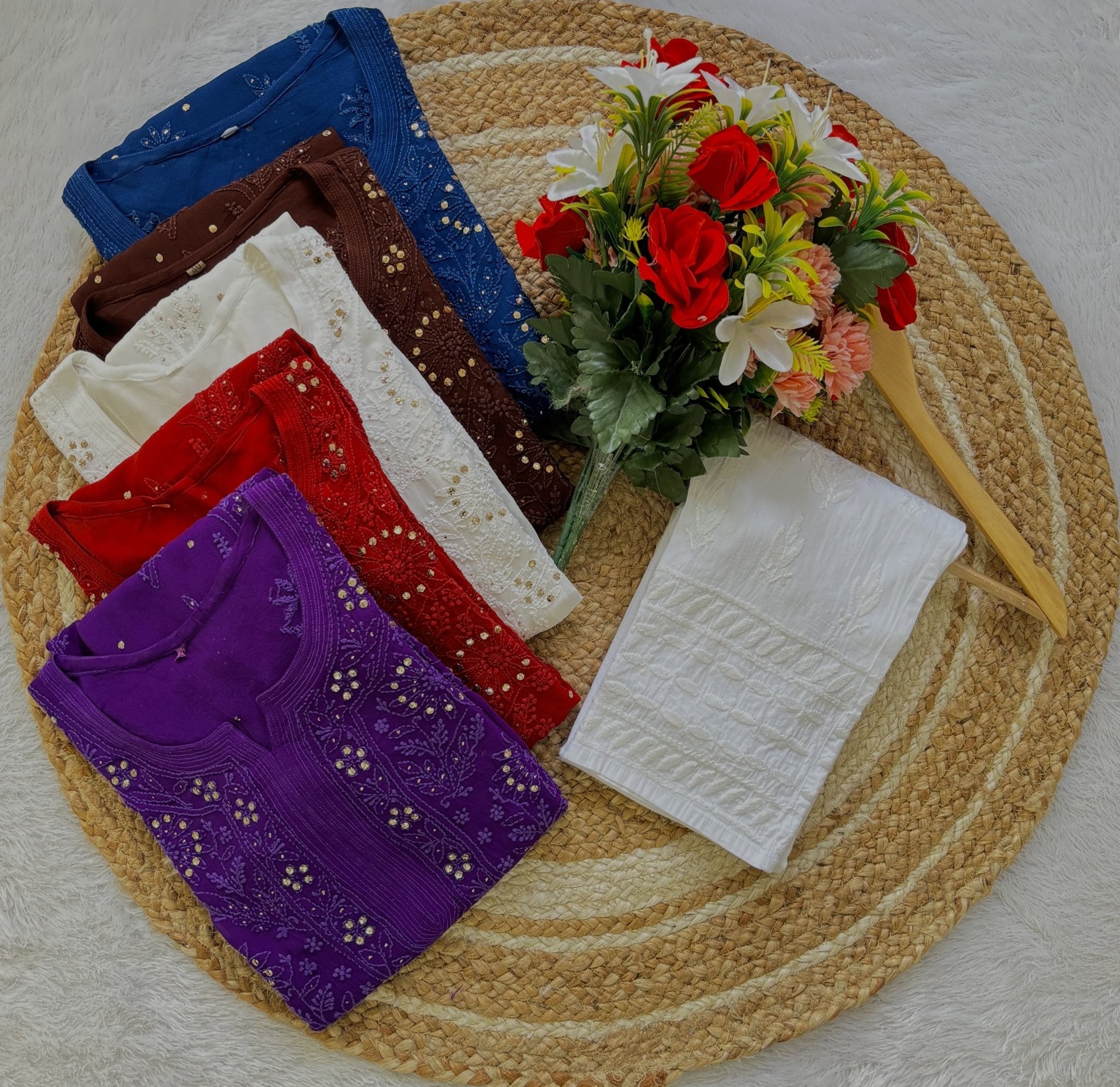 Exclusive Muqaish Viscose With Pant Edition - chikankariofficial