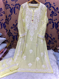 Fancy Chanderi Silk Combo - chikankariofficial