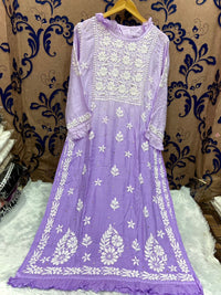 Fancy Musleen pure 3D silk - chikankariofficial