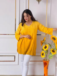 Fancy Rayon Short Top - chikankariofficial