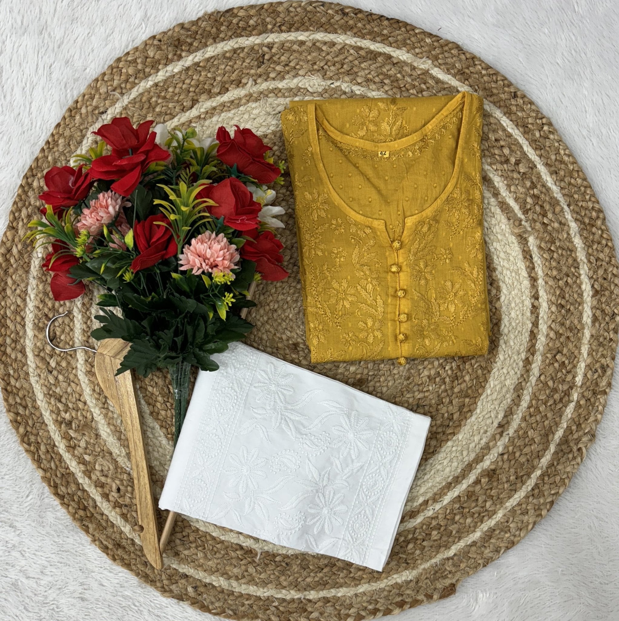 Finest Dobby cotton Dyeable Kurti - chikankariofficial