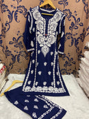 Finest quality intricate Hand Embroidery Rayon Combo - chikankariofficial