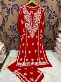 Finest quality intricate Hand Embroidery Rayon Combo - chikankariofficial