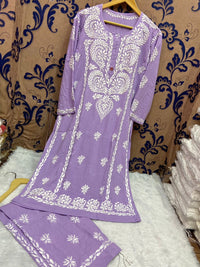 Finest quality intricate Hand Embroidery Rayon Combo - chikankariofficial