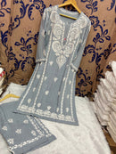 Finest quality intricate Hand Embroidery Rayon Combo - chikankariofficial