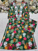 Floral Printed Mul Mul Plazo Set - chikankariofficial