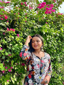 Floral Printed Mul Mul Plazo Set - chikankariofficial