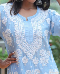 Flower 3d Jaal Kurta Luxe adorned - chikankariofficial