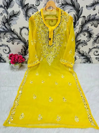 Gala buti Mirror Kurtis with inner - chikankariofficial