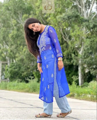 Gala buti Mirror Kurtis with inner - chikankariofficial