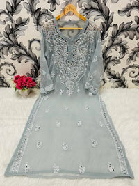 Gala buti Mirror Kurtis with inner - chikankariofficial