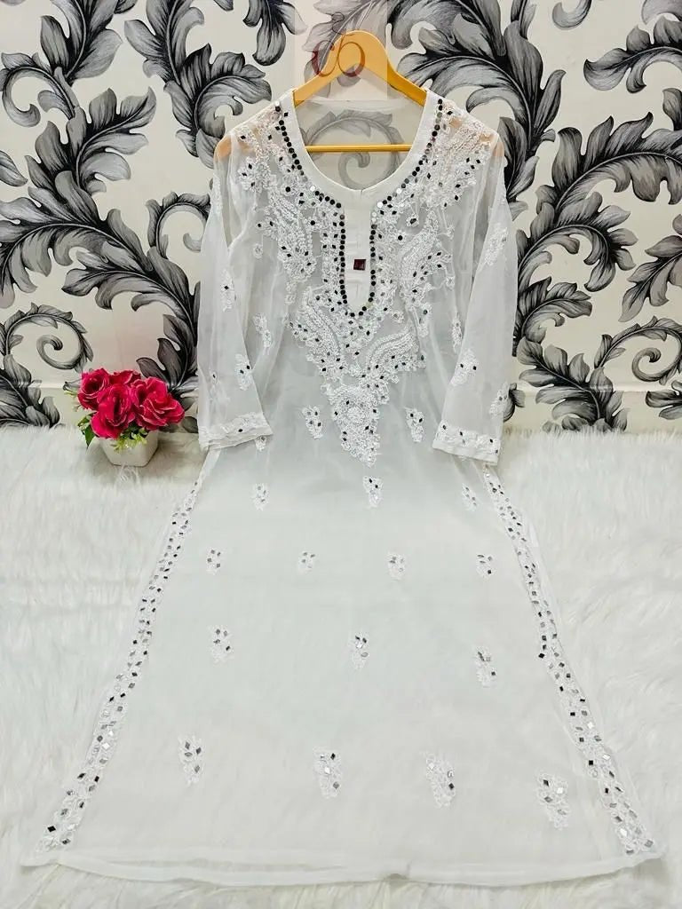 Gala buti Mirror Kurtis with inner - chikankariofficial