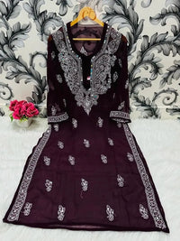Gala buti Mirror Kurtis with inner - chikankariofficial