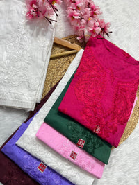 Ghaspatti Dyed Handcrafted Short Top - chikankariofficial