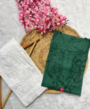 Ghaspatti Dyed Handcrafted Short Top - chikankariofficial