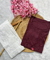 Ghaspatti Dyed Handcrafted Short Top - chikankariofficial