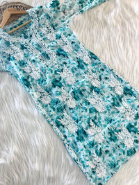 Ghaspatti Handwork Mul Kurti ( Neetu Special ) - chikankariofficial