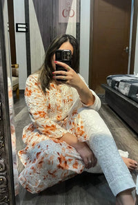 Ghaspatti Handwork Mul Kurti ( Neetu Special ) - chikankariofficial