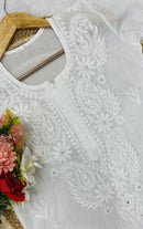 GhassPatti Muqaish kurti - chikankariofficial