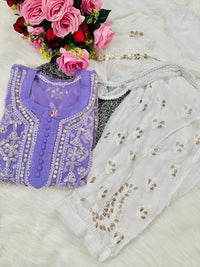 Gotapatti 3pc Set Heavy panel Edition ( With inner ) - chikankariofficial