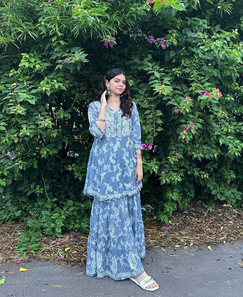 Gunjan Mul Gharara Combo - chikankariofficial