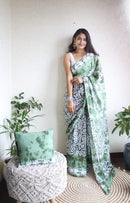 Hand Block Printed Saree - chikankariofficial
