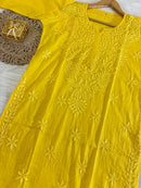 Handcrafted Dobby Cotton Kurtis - chikankariofficial